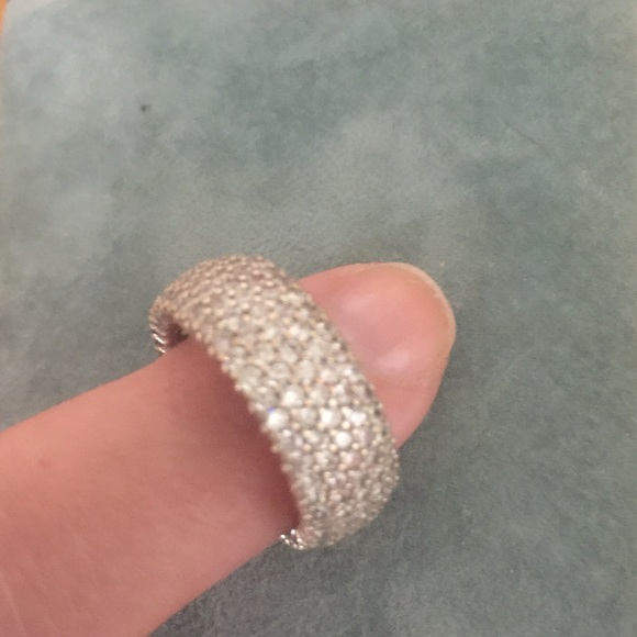 STERLING SILVER/CZ RING SIZE 7 - Picture 4 of 6